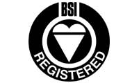 BSI registered with Kitemark seal