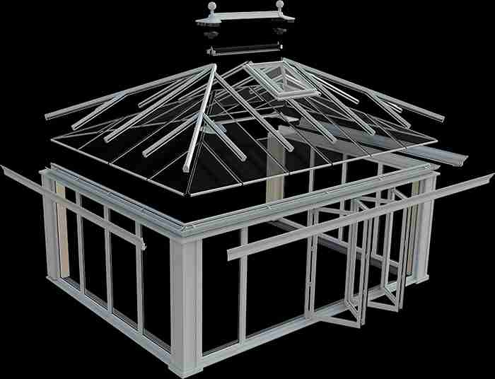 exploded view glass roofs